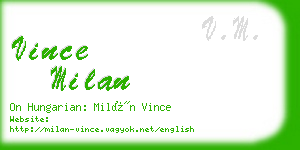 vince milan business card